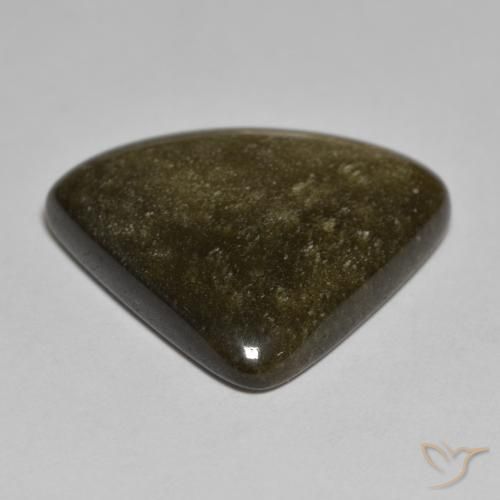 Ossidiana Marrone chiaro nerastro naturale da 15.82 ct, Taglio trillion, Opaco