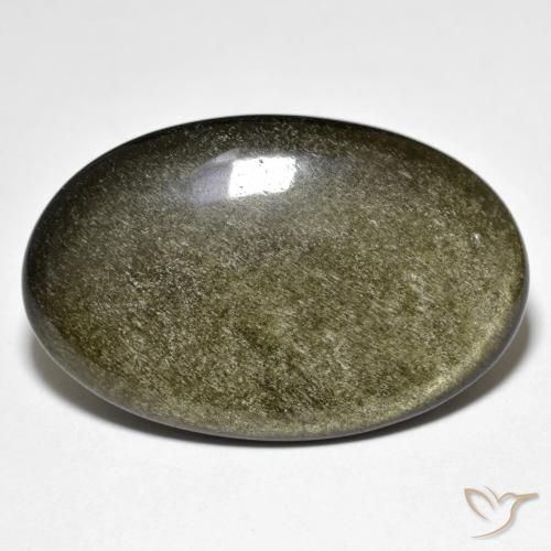 26.59ct Naturale Marrone scuro Ossidiana, Ovale, Opaco
