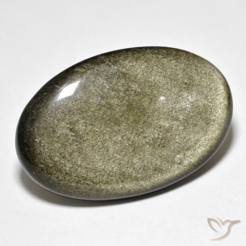 Ossidiana Marrone scuro naturale da 26.59 ct, Ovale, Opaco