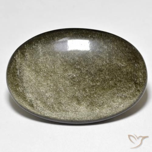 Ossidiana Marrone scuro naturale da 33.38 ct, Ovale, Opaco