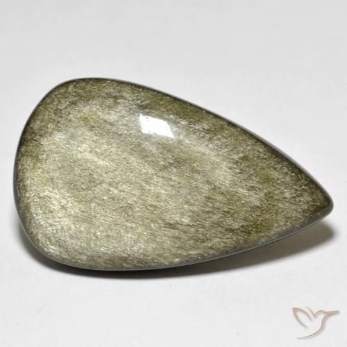 Ossidiana Marrone scuro naturale da 25.12 ct, Forma a pera, Opaco