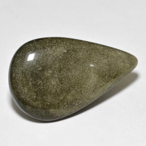 Ossidiana naturale dorato da 18,36 ct, taglio a pera, opaco