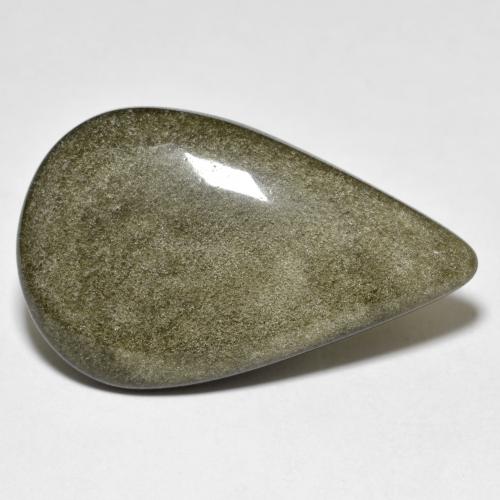 Ossidiana naturale dorato da 18,36 ct, taglio a pera, opaco