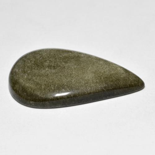 Ossidiana naturale dorato da 18,36 ct, taglio a pera, opaco