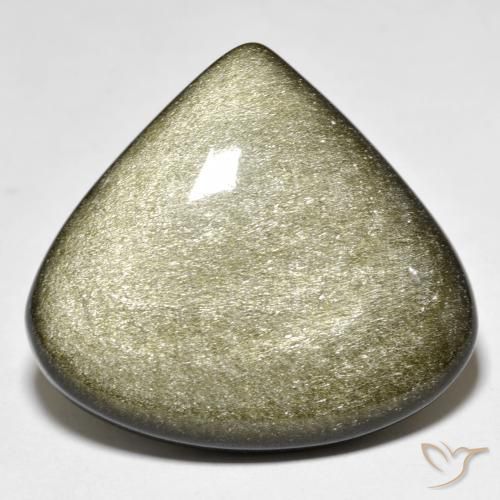 Ossidiana Marrone scuro naturale da 38.72 ct, Forma a pera, Opaco