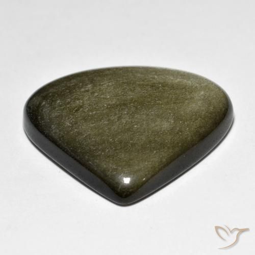 Ossidiana Marrone scuro naturale da 38.72 ct, Forma a pera, Opaco
