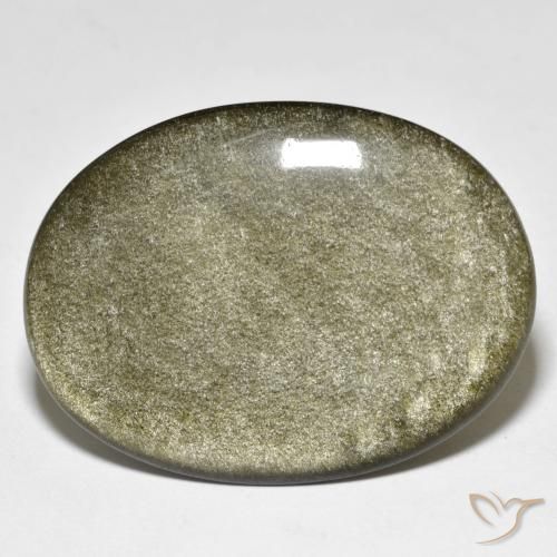 23.80ct Naturale Marrone scuro Ossidiana, Ovale, Opaco