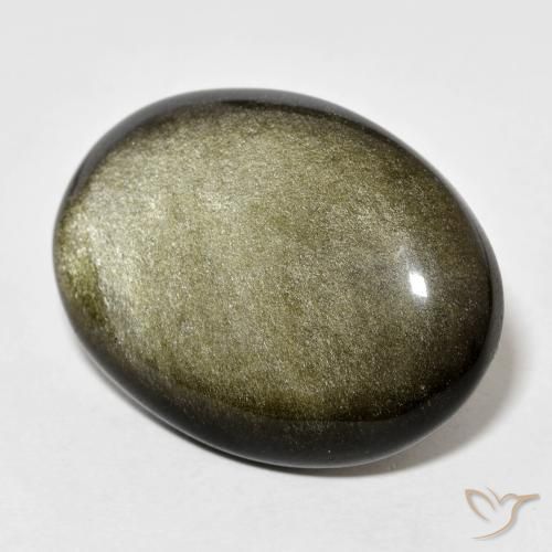 Ossidiana naturale dorato da 28,60 ct, taglio ovale, opaco