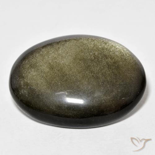 Ossidiana naturale dorato da 28,60 ct, taglio ovale, opaco