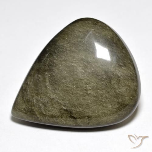 Ossidiana Marrone scuro naturale da 42.04 ct, Forma a pera, Opaco