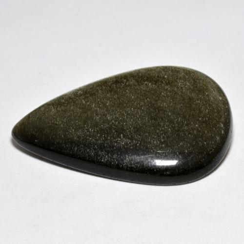 Ossidiana naturale dorato da 27,20 ct, taglio a pera, opaco