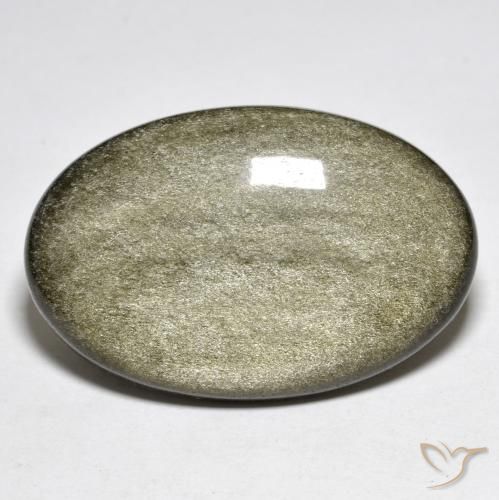 Ossidiana Nero con riflessi dorati naturale da 30.38 ct, Ovale, Opaco