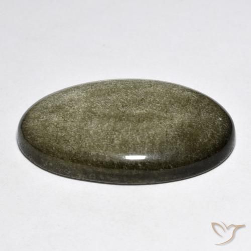 Ossidiana Nero con riflessi dorati naturale da 30.38 ct, Ovale, Opaco