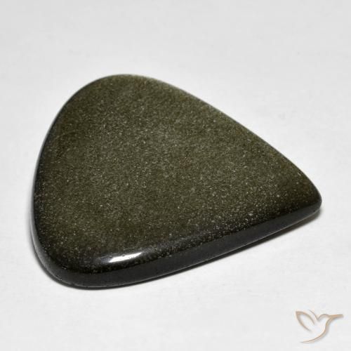 Ossidiana Marrone scuro naturale da 27.06 ct, Forma a pera, Opaco