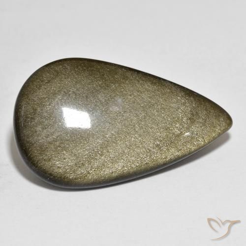 21.31ct Naturale Multicolore Ossidiana, Forma a pera, Opaco
