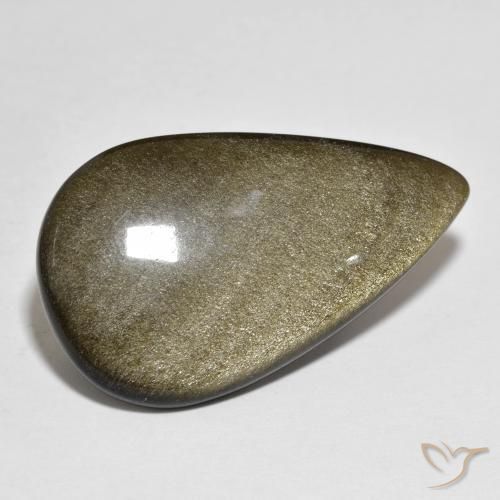 Ossidiana Multicolore naturale da 21.31 ct, Forma a pera, Opaco
