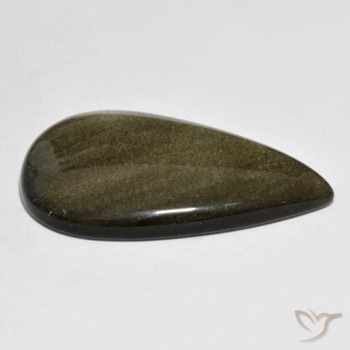 Ossidiana Multicolore naturale da 21.31 ct, Forma a pera, Opaco