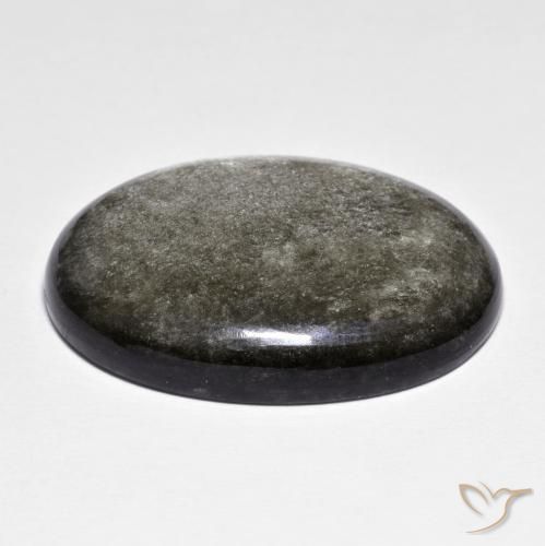 Ossidiana naturale grigio da 32,02 ct, taglio ovale, opaco