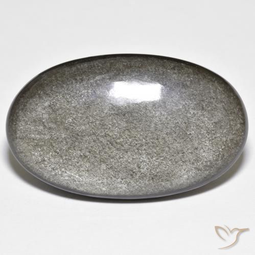 Ossidiana Grigio chiaro naturale da 31.03 ct, Ovale, Opaco