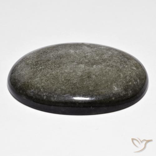 Ossidiana Nero grigiastro naturale da 41.78 ct, Ovale, Opaco