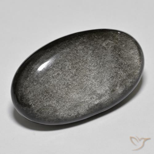 Ossidiana Grigio chiaro naturale da 26.61 ct, Ovale, Opaco