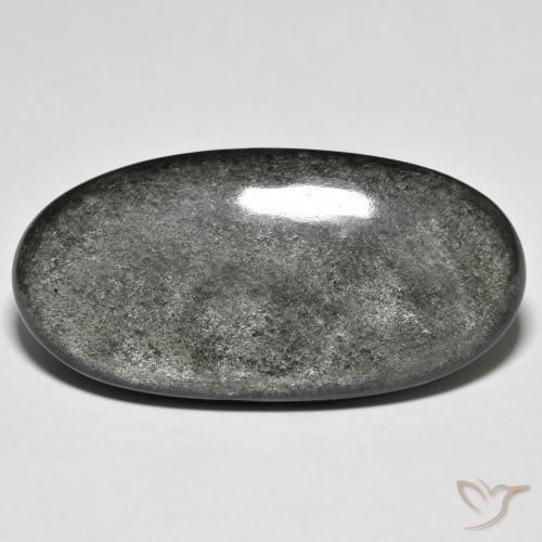 Ossidiana Grigio chiaro naturale da 33.09 ct, Ovale, Opaco