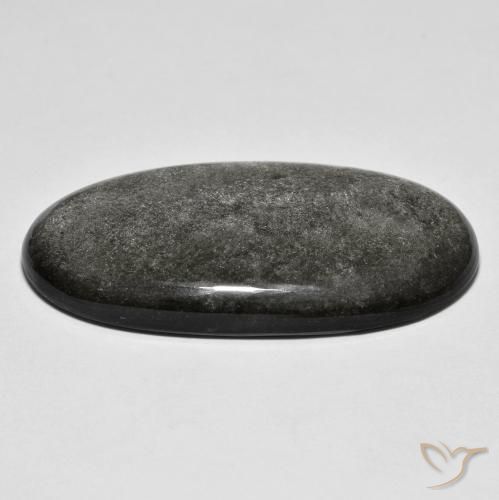 Ossidiana Grigio chiaro naturale da 33.09 ct, Ovale, Opaco