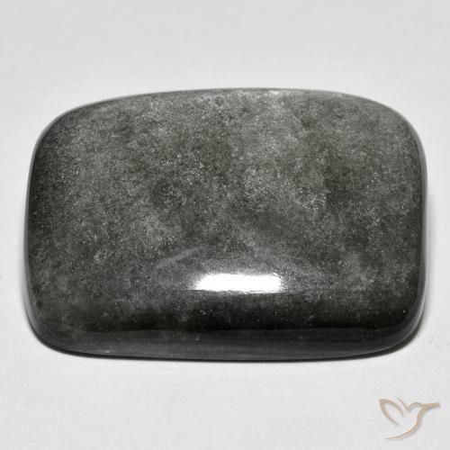 Ossidiana Grigio chiaro naturale da 33.22 ct, Cuscino, Opaco