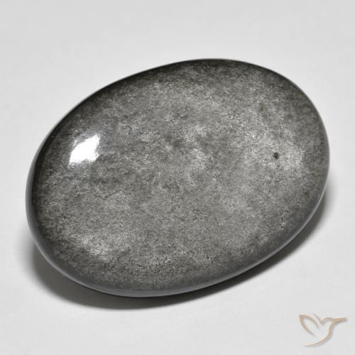 Ossidiana Grigio chiaro naturale da 27.47 ct, Ovale, Opaco