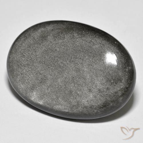 Ossidiana Grigio chiaro naturale da 30.48 ct, Ovale, Opaco