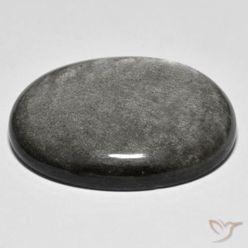 Ossidiana Grigio chiaro naturale da 30.48 ct, Ovale, Opaco