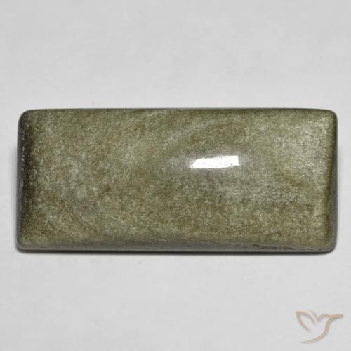 Ossidiana Nero con riflessi dorati naturale da 22.63 ct, Taglio a baguette, Opaco