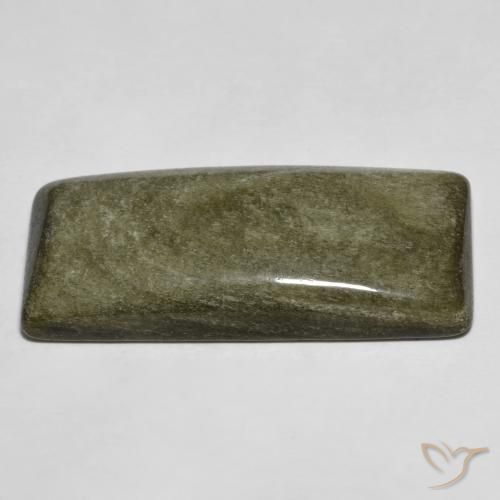 Ossidiana Nero con riflessi dorati naturale da 22.63 ct, Taglio a baguette, Opaco