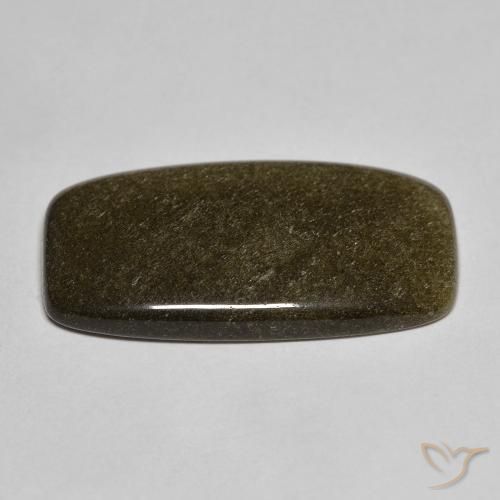 Ossidiana naturale nero da 9,53 ct, taglio a cuscino, opaco