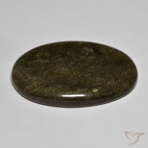 Ossidiana Nero con riflessi dorati naturale da 30.83 ct, Ovale, Opaco