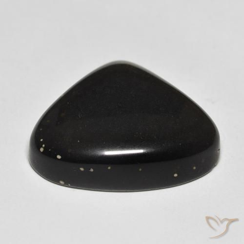 Ossidiana Nero con riflessi dorati naturale da 18.52 ct, Forma a pera, Opaco