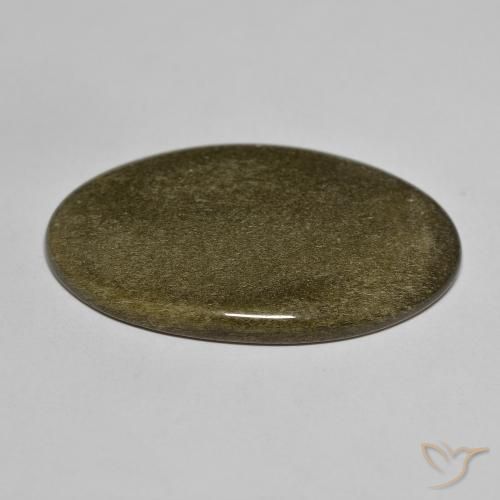 Ossidiana Nero con riflessi dorati naturale da 20.97 ct, Ovale, Opaco