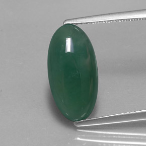 Giada di omfacite naturale verde da 3,66 ct, taglio ovale, traslucido