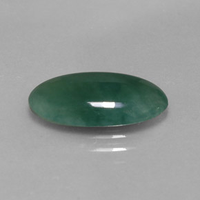 Giada di omfacite naturale verde da 3,66 ct, taglio ovale, traslucido
