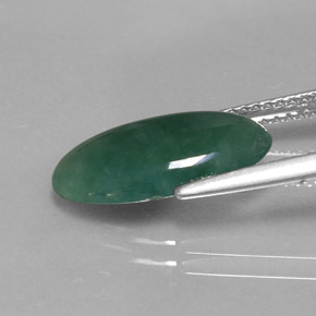 Giada di omfacite naturale verde da 3,66 ct, taglio ovale, traslucido