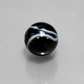 Onice Nero naturale da 6.94 ct, Sfera, Opaco