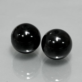 Onice naturale nero da  ct, sfera / palla, opaco