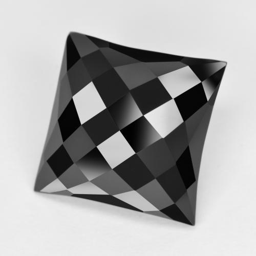 Onice naturale nero da 4,94 ct, quadrato, opaco