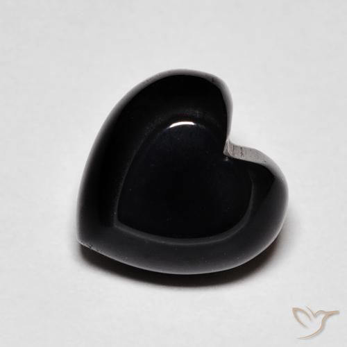 Onice Nero naturale da 4.34 ct, Cuore, Opaco