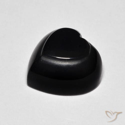 Onice Nero naturale da 4.34 ct, Cuore, Opaco