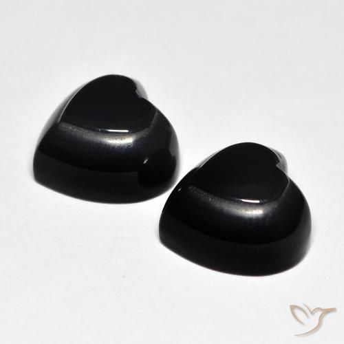 Gemme di Onice Nero naturale da 8.41 ct, Cuore, Opaco