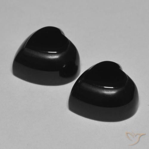 Gemme di Onice Nero naturale da 8.54 ct, Cuore, Opaco