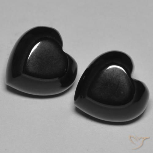 8.67ctw Naturale Nero Onice, Cuore, Opaco