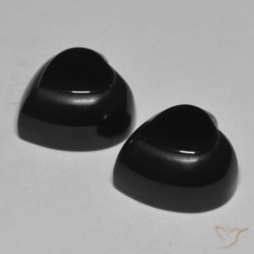 Gemme di Onice Nero naturale da 8.67 ct, Cuore, Opaco