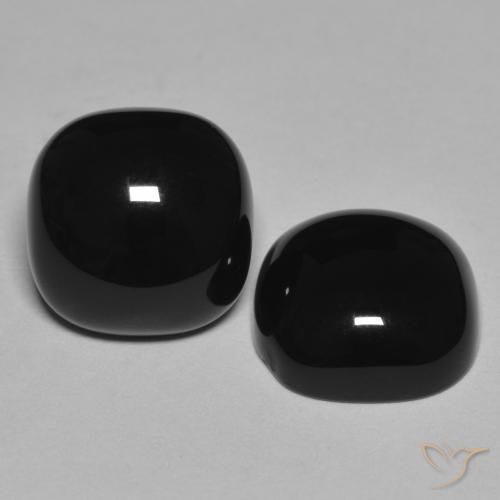 9.68ctw Naturale Nero Onice, Cuscino, Opaco